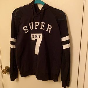 Like new Superdry black hoodie
